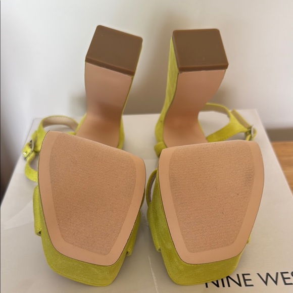 Nine West Women's Yellow Platform Sandals - Picture 4 of 5